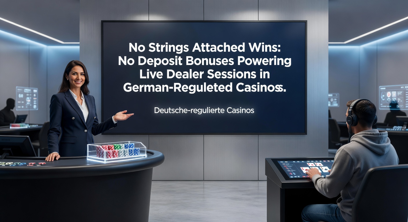 Spieler genießen No-Deposit-Bonus bei Live-Blackjack in reguliertem deutschen Casino, Dealer lächelt in die Kamera